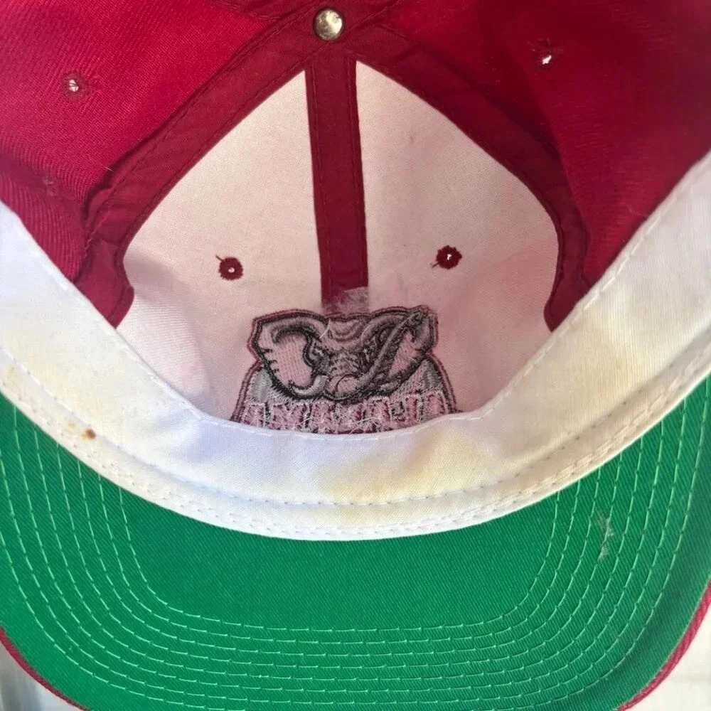 Vintage Alabama Crimson Tide Snapback Cap With Elephant Logo Adjustable 90s - Picture 4 of 11